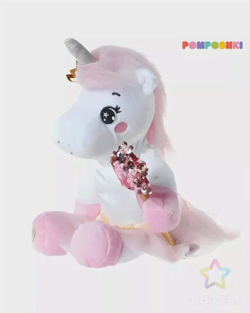 POMPOSHKI Мягкая игрушка единорожка фея, 21 см-4