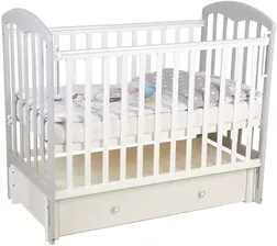Детская кроватка Фея 328 Белый / Серый